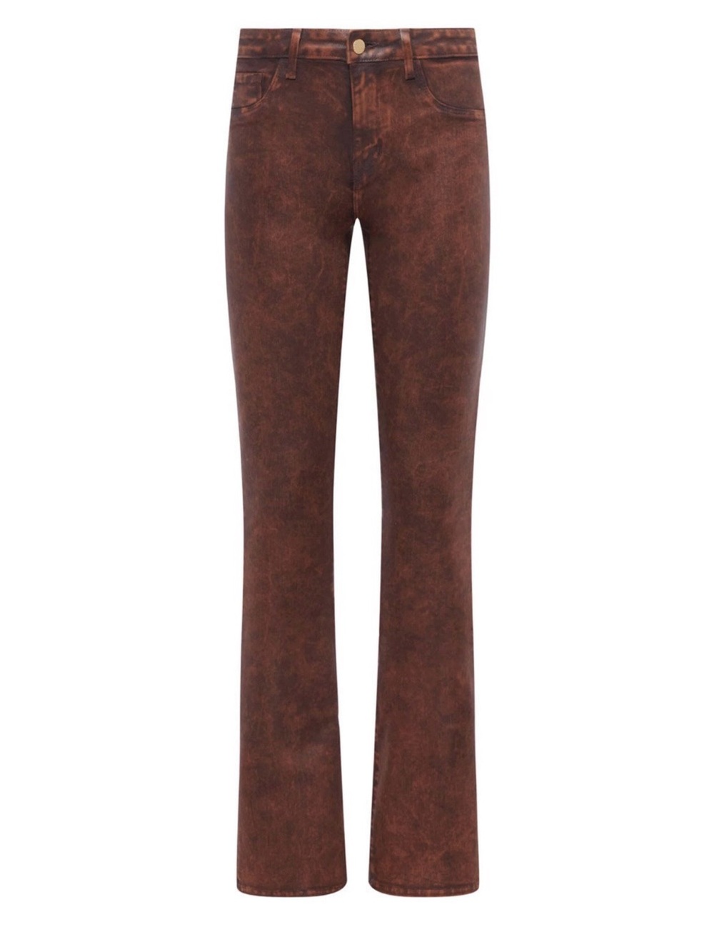 L'AGENCE Selma Baby Boot Coated Jean in Cocoa